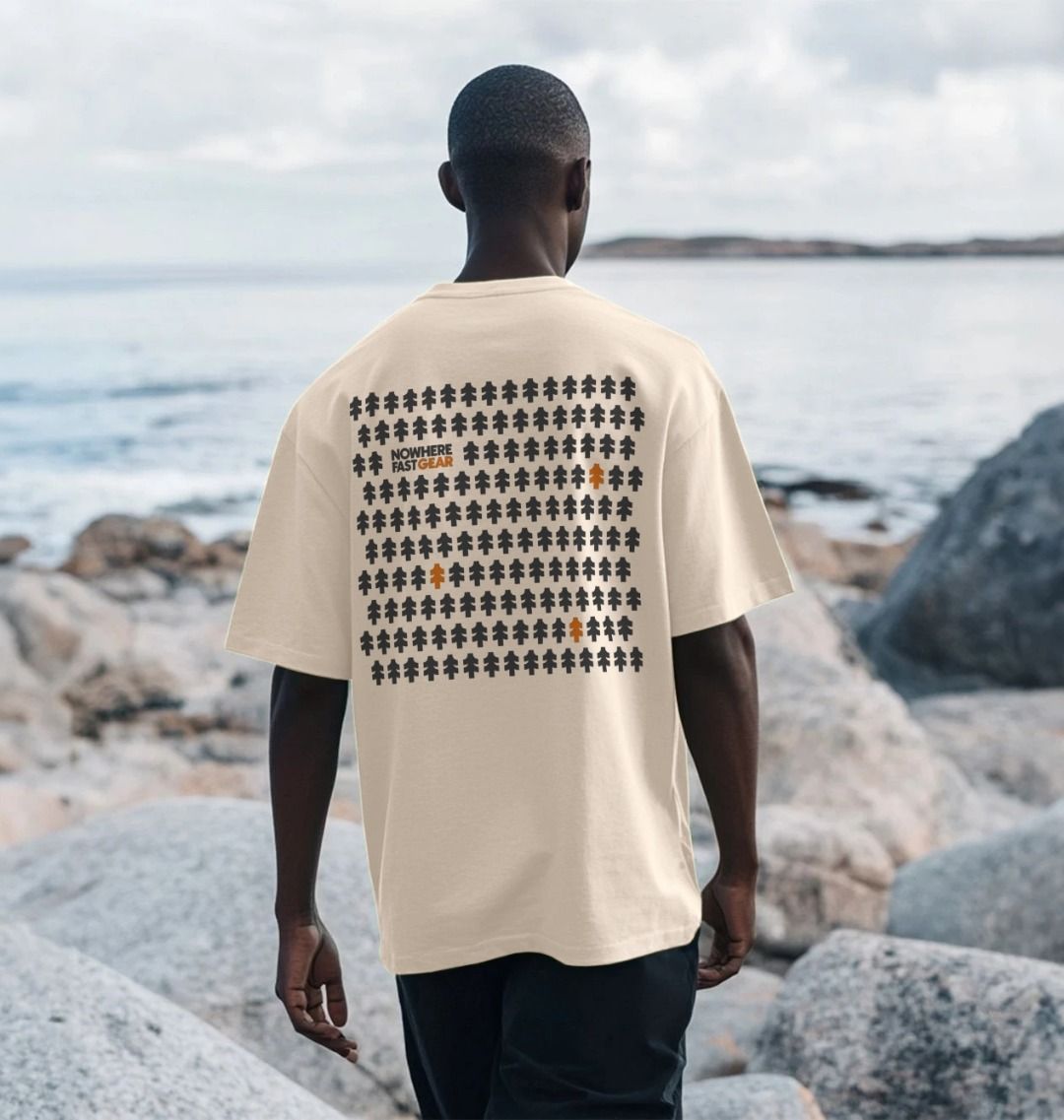 Unisex Oversized T Shirt - Grey Logo