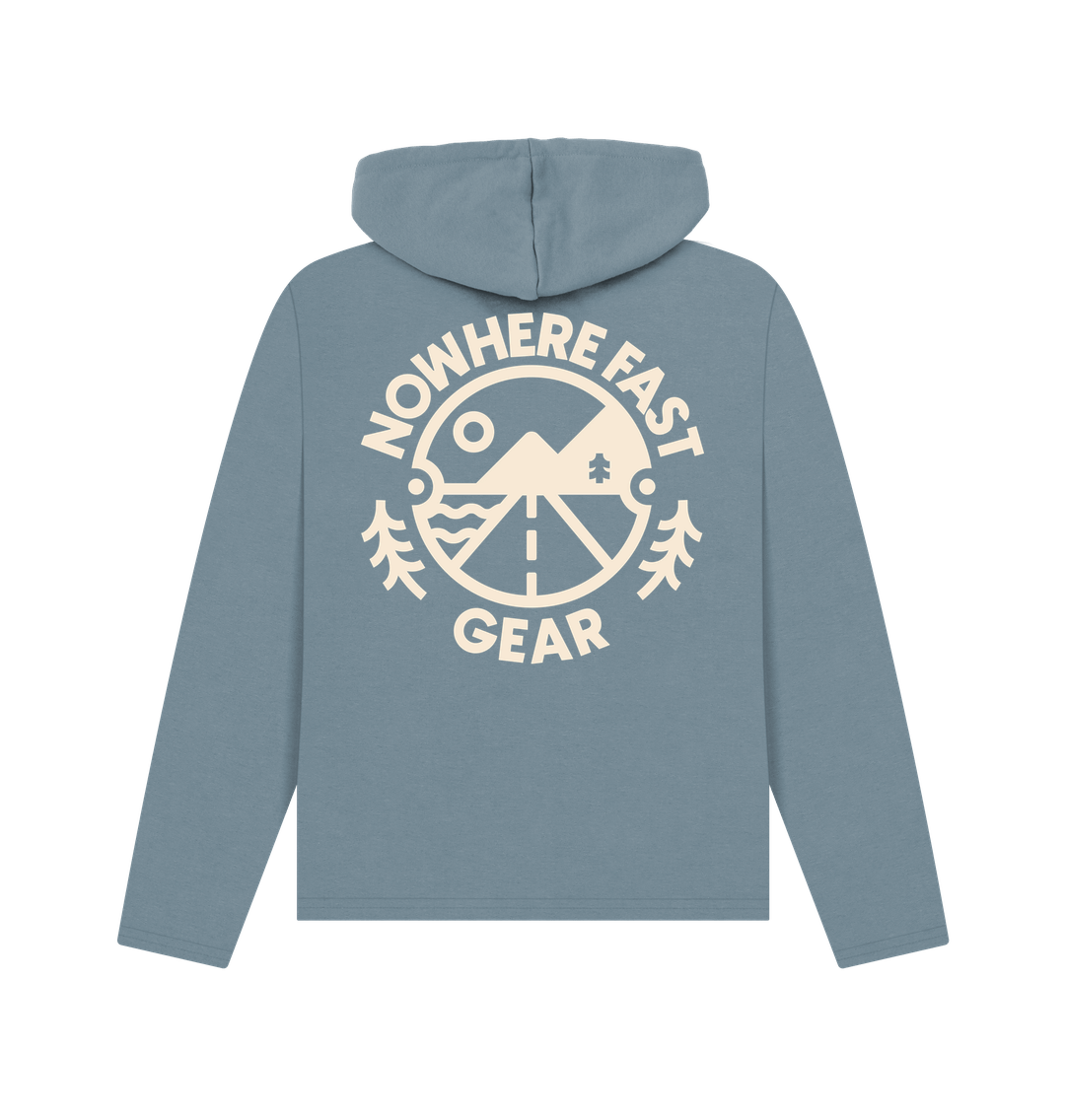 Stone Blue Women's Relaxed Fit Organic Hoodie