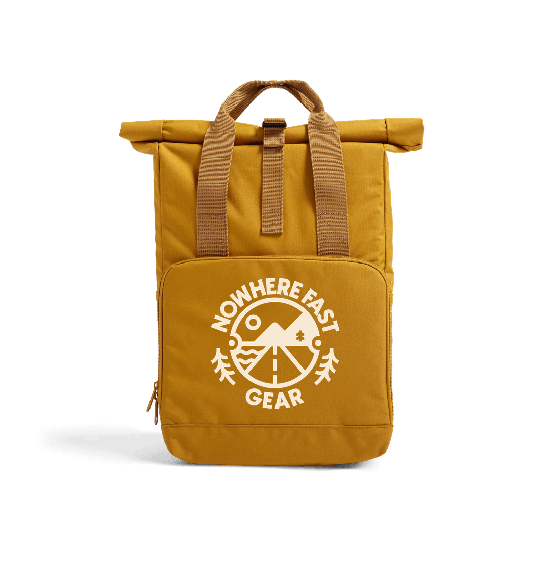 Mustard NFG Roll Top Backpack