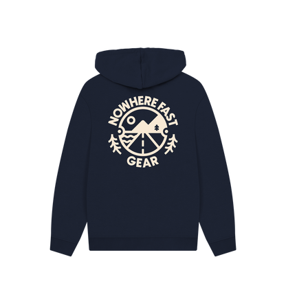 Navy Printed Hoody