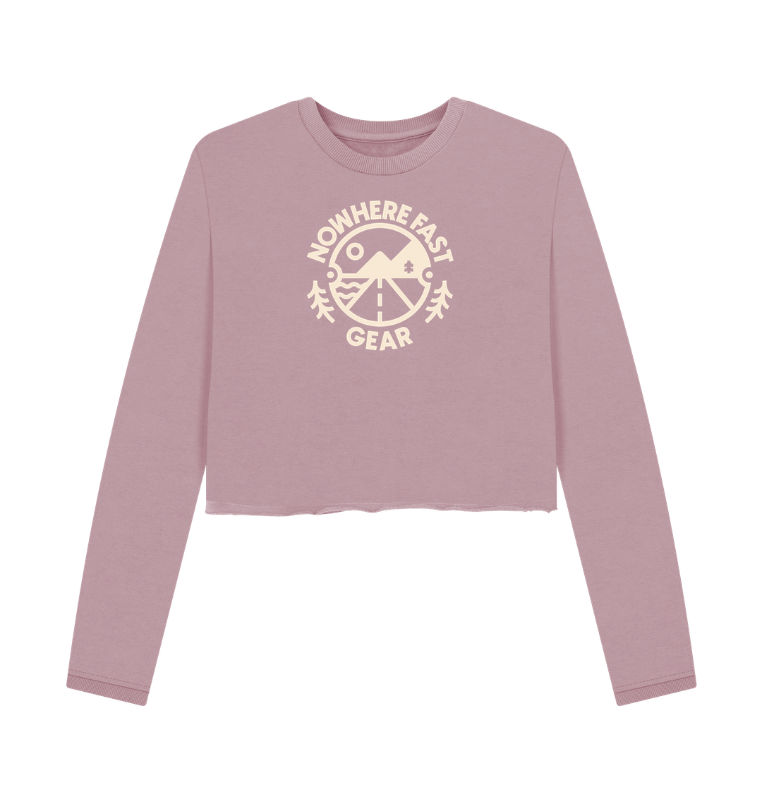 Mauve Printed Boxy Jumpers Front