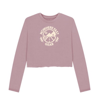 Mauve Printed Boxy Jumpers Front