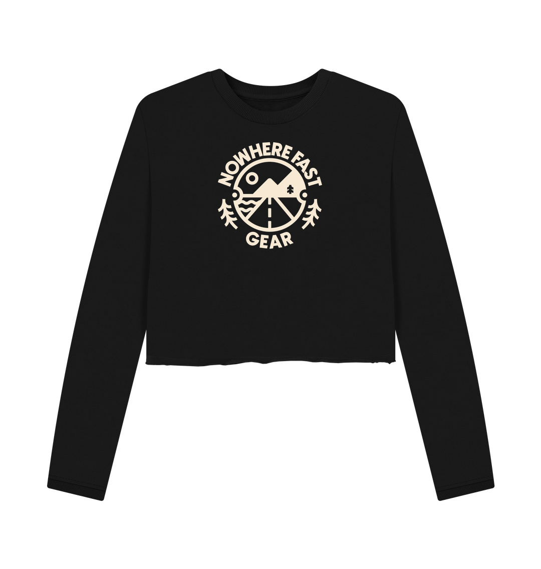 Black Printed Boxy Jumpers Front