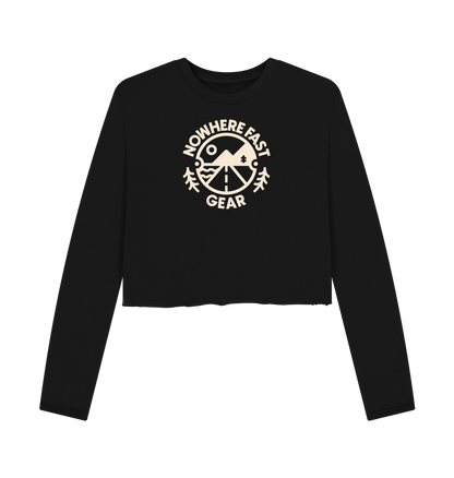 Black Printed Boxy Jumpers Front
