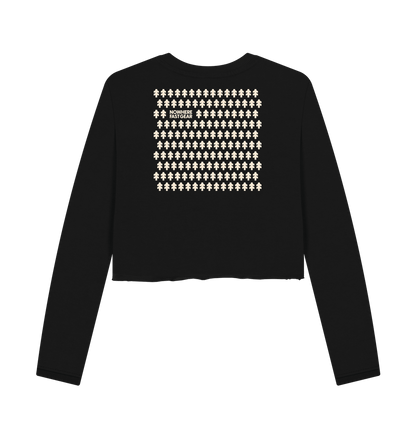 Black Printed Boxy Jumpers Back