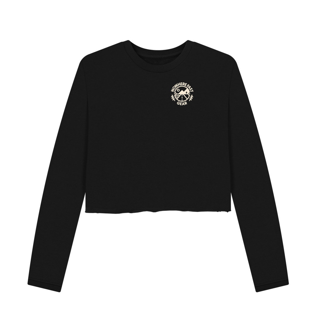 Black Women's Cropped Sweater