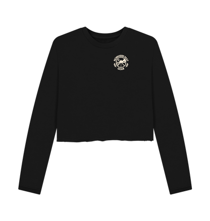 Black Women's Cropped Sweater