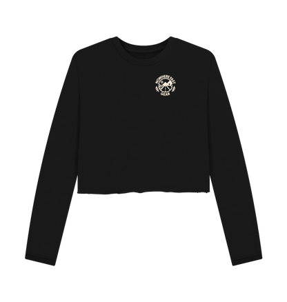 Black Printed Boxy Jumpers Front