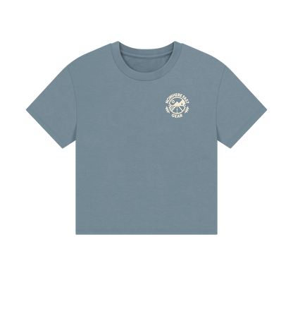 Stone Blue Printed T-shirt Front