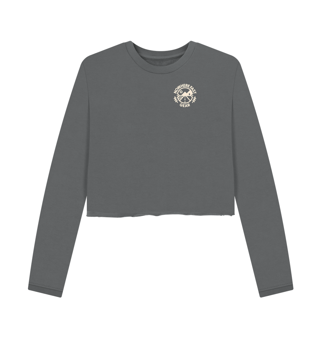 Slate Grey Women's Cropped Sweater