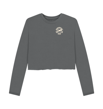 Slate Grey Women's Cropped Sweater