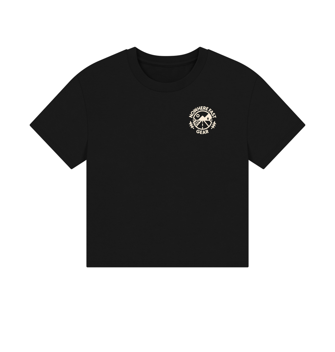 Black Printed T-shirt Front