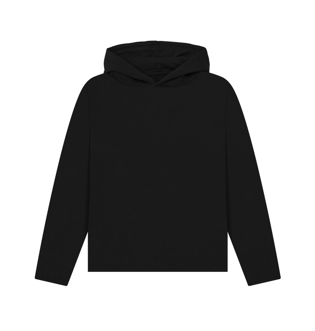 Black Women's Relaxed Fit Organic Hoodie