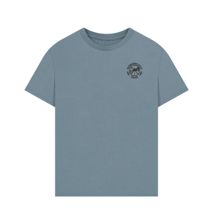 Stone Blue Men's Oversized T Shirt - Grey Logo