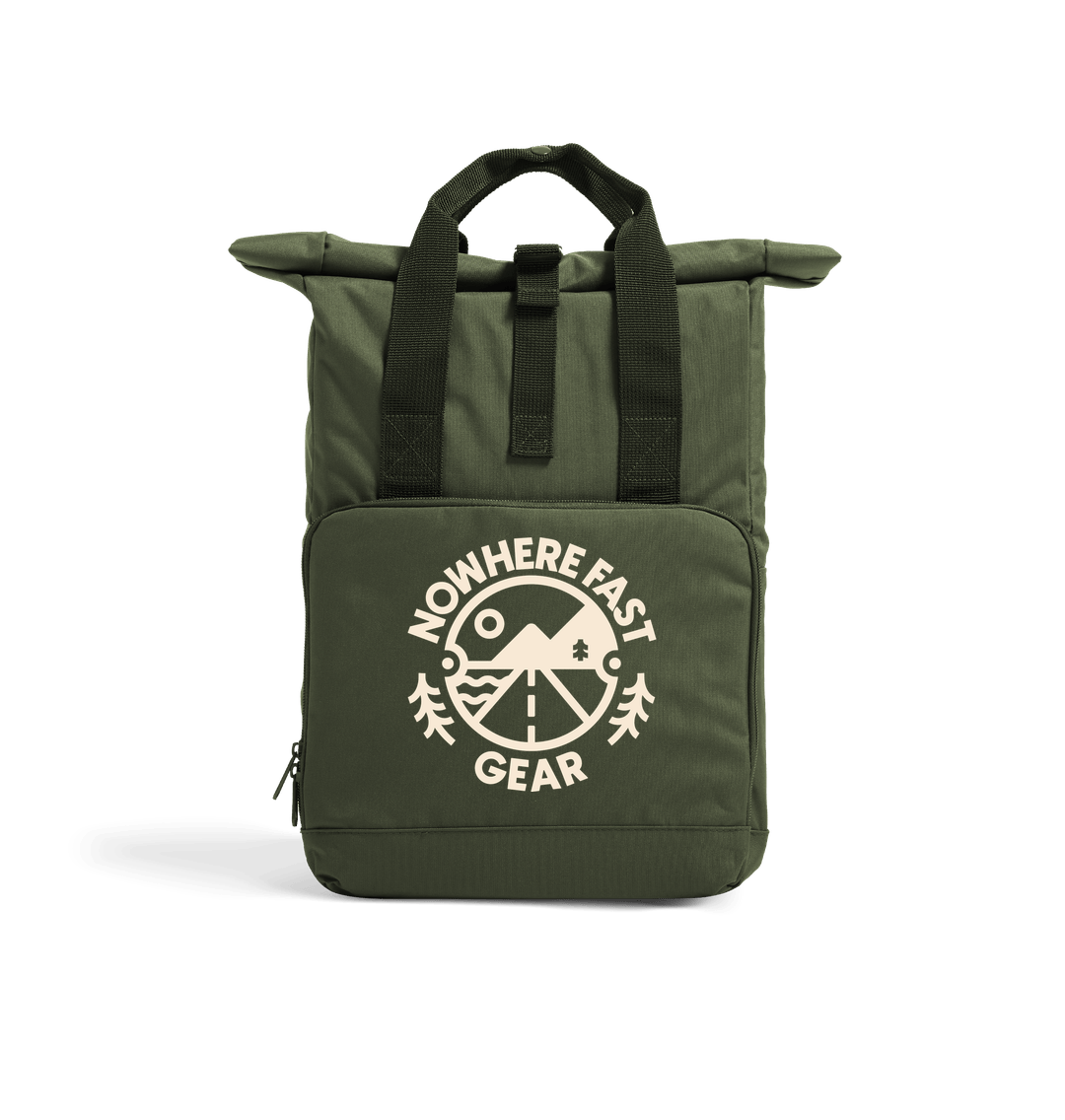 Olive Green NFG Roll Top Backpack