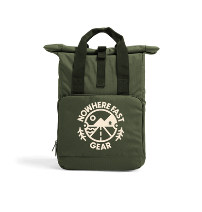 Olive Green NFG Roll Top Backpack