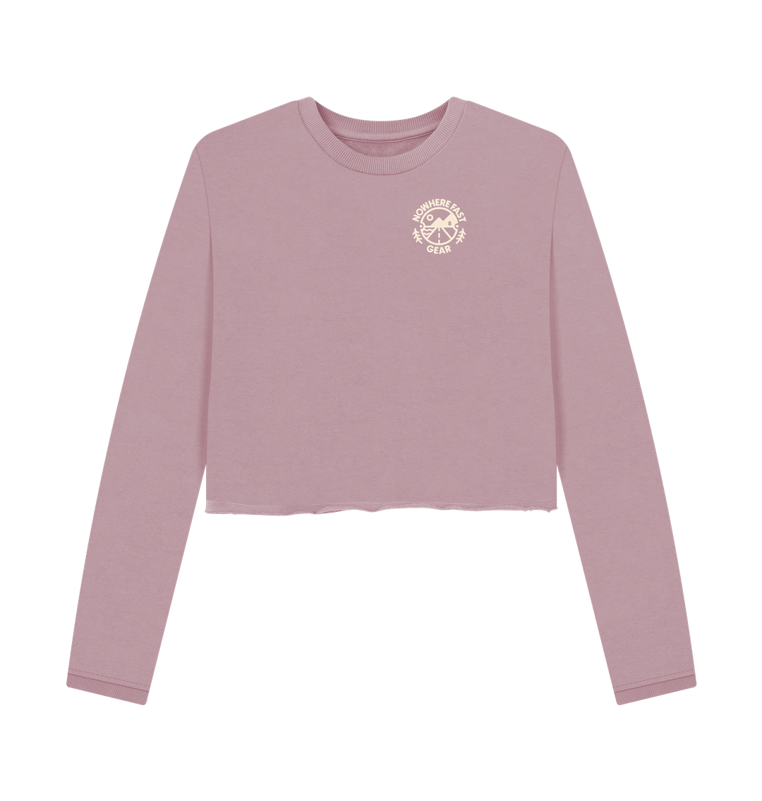 Mauve Women's Cropped Sweater