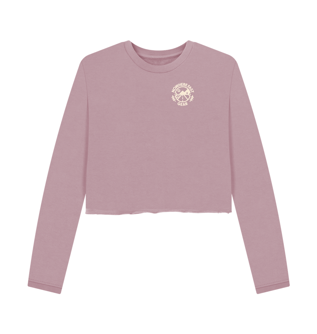 Mauve Printed Boxy Jumpers Front