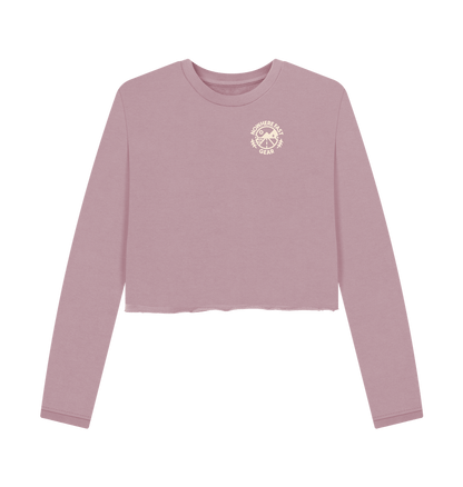 Mauve Printed Boxy Jumpers Front