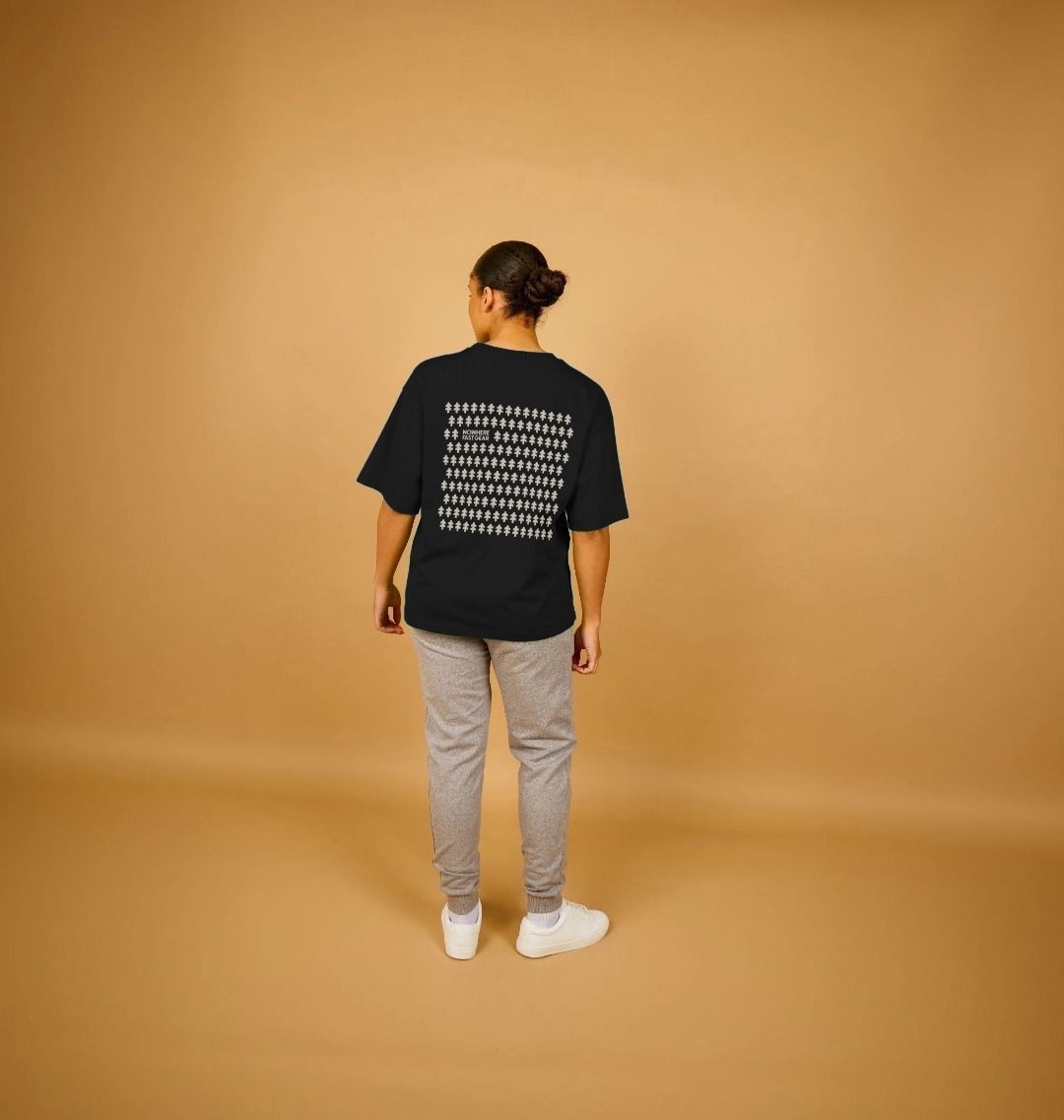 Women's Oversize T Shirt - Cream Logo