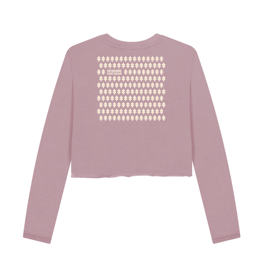 Mauve Printed Boxy Jumpers Back