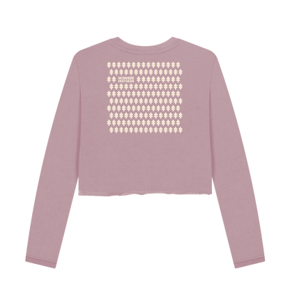 Mauve Printed Boxy Jumpers Back