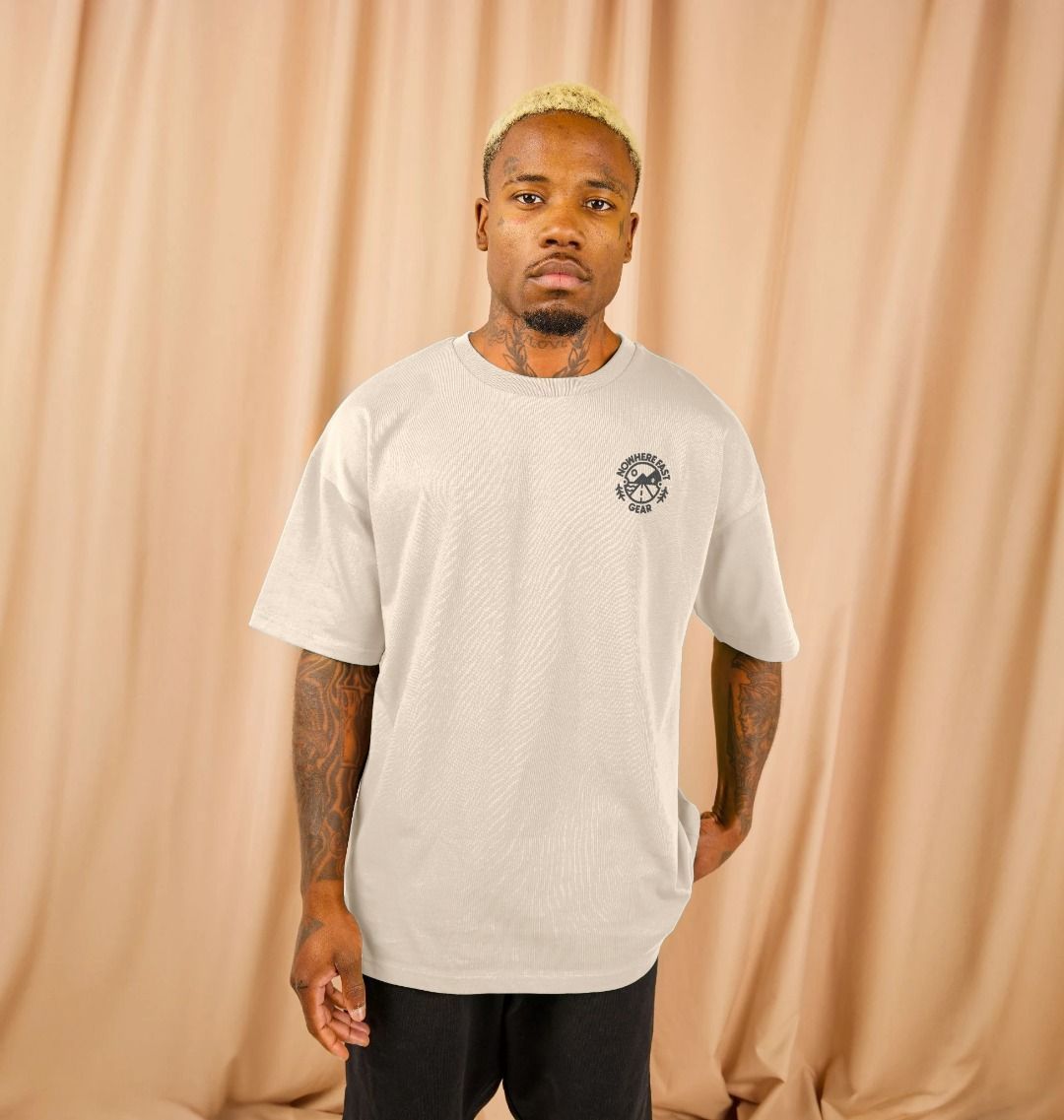 Men's Oversized T Shirt - Grey Logo