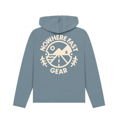 Stone Blue Women's Relaxed Fit Organic Hoodie