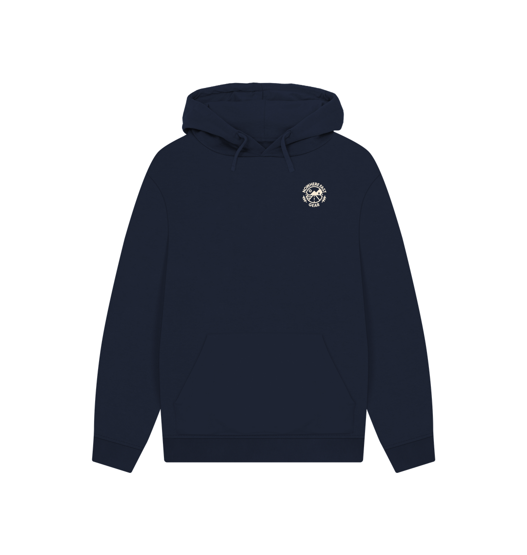 Navy Printed Hoody