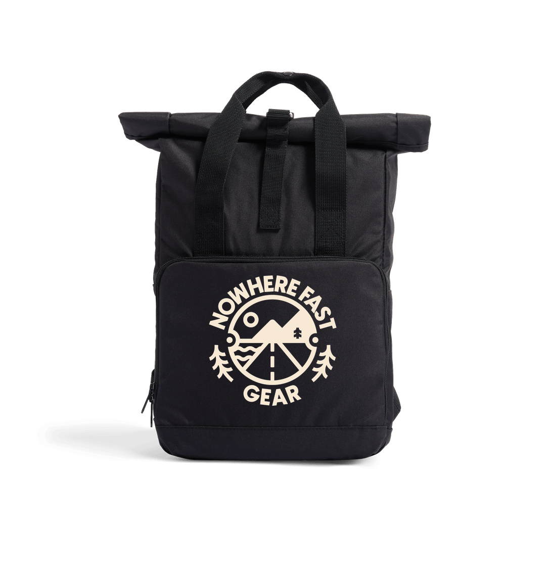 Black NFG Roll Top Backpack