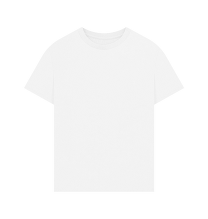 White Oversized Unisex T Shirt - Back Only logo