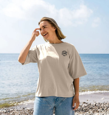 Women's Oversize T Shirt - Grey Logo